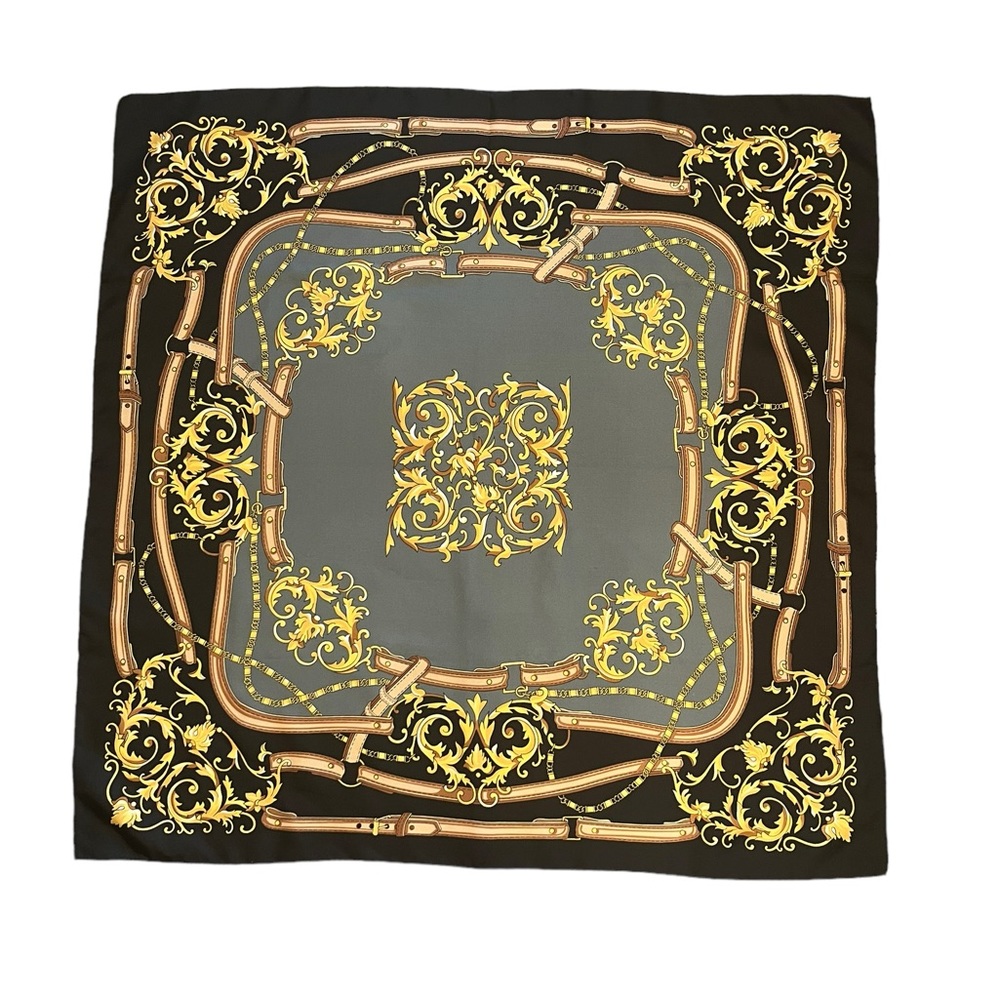 Vintage Totes Scarf  Equestrian Print Made in Italy 100% Polyester  - 31”x31"